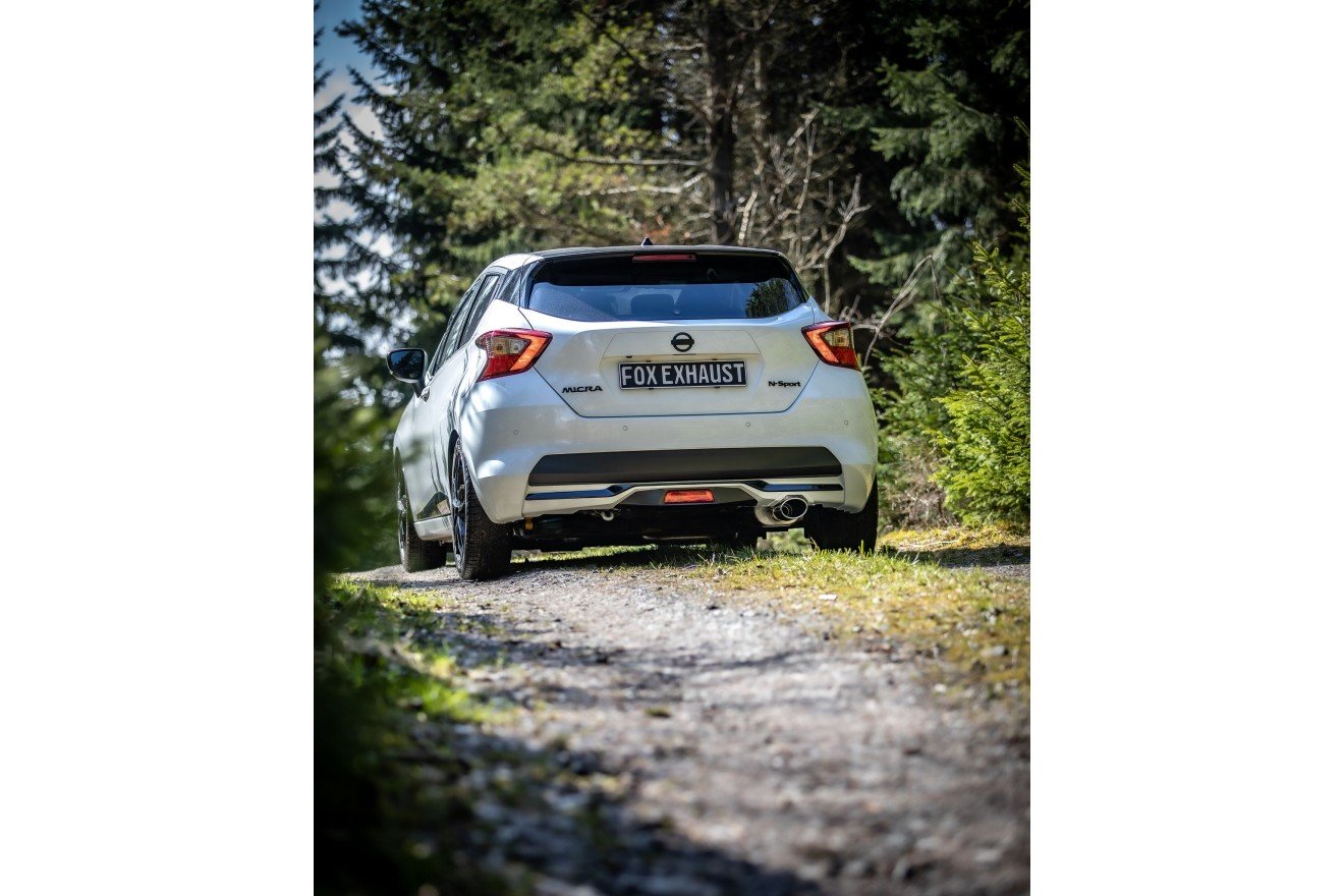 Fox Auspuff Sportauspuff Endschalldämpfer für Nissan Micra K14 N 1,0l 86kW