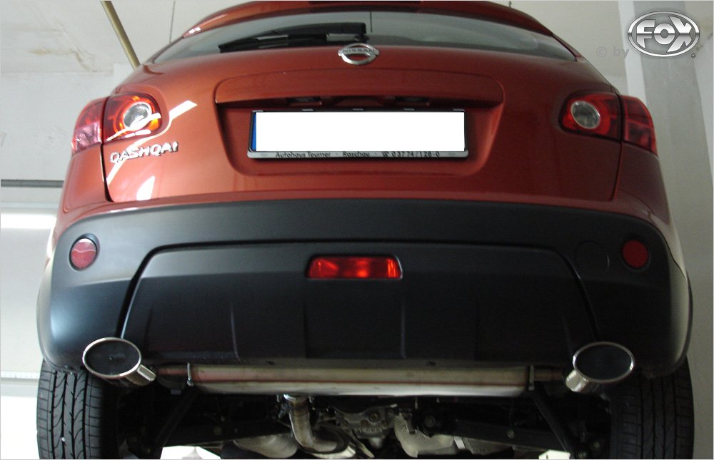Fox Duplex Auspuff Sportauspuff Endschalldämpfer für Nissan Qashqai 2.0 dCi