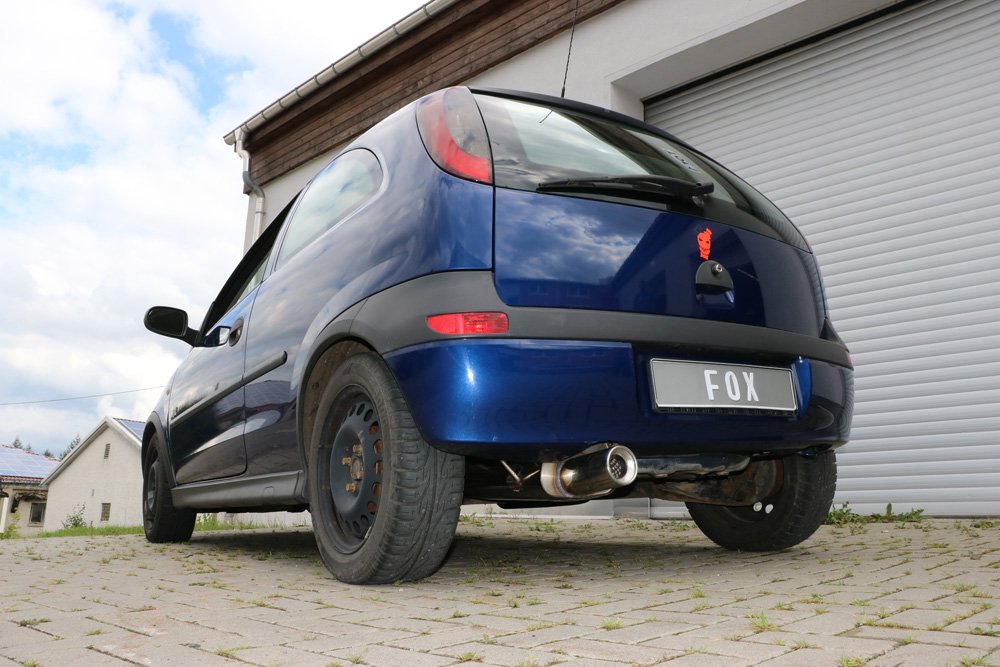 Fox Auspuff Sportauspuff Komplettanlage für Opel Corsa C 1.7l D 48/55kW