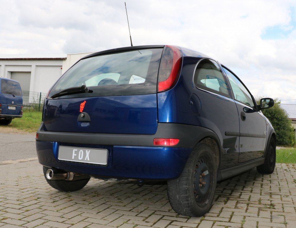 Fox Auspuff Sportauspuff Endschalldämpfer für Opel Corsa C 1.8l 92kW 1.3l D 51kW