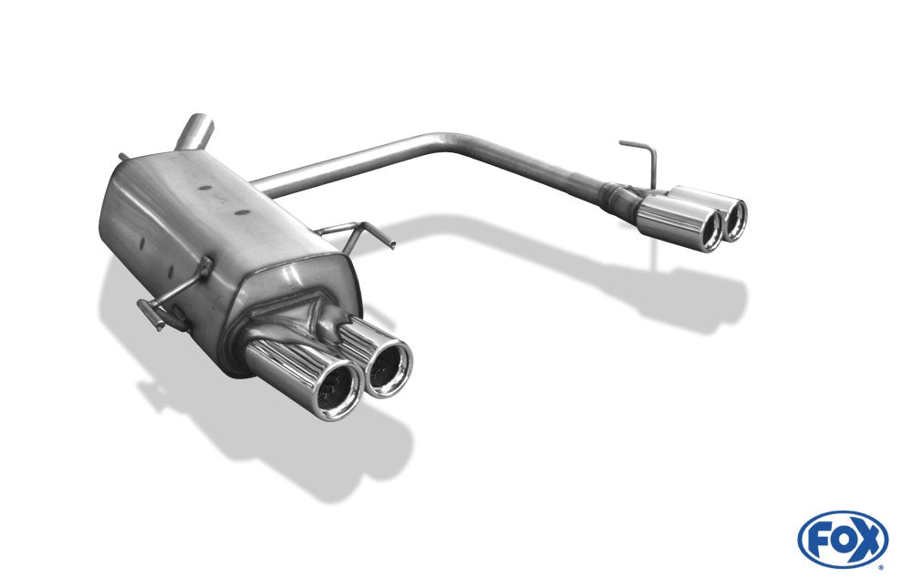 Fox Duplex Auspuff Sportauspuff Endschalldämpfer für Opel Corsa C 1,0l 43/44kW