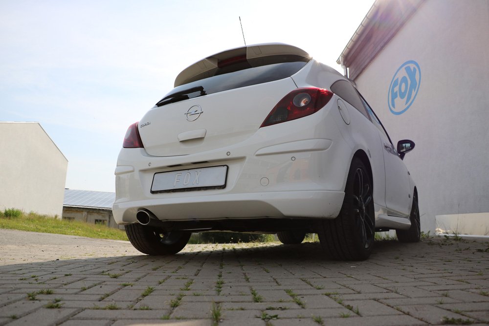 Fox Auspuff Sportauspuff Endschalldämpfer für Opel Corsa D Sportheck oder OPC