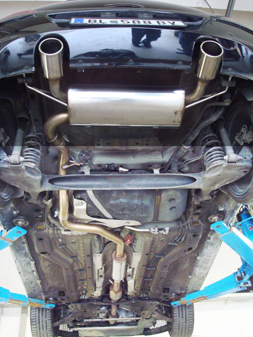 Fox Duplex Auspuff Sportauspuff Endschalldämpfer für Opel Corsa D GSI 1.6l 110kW