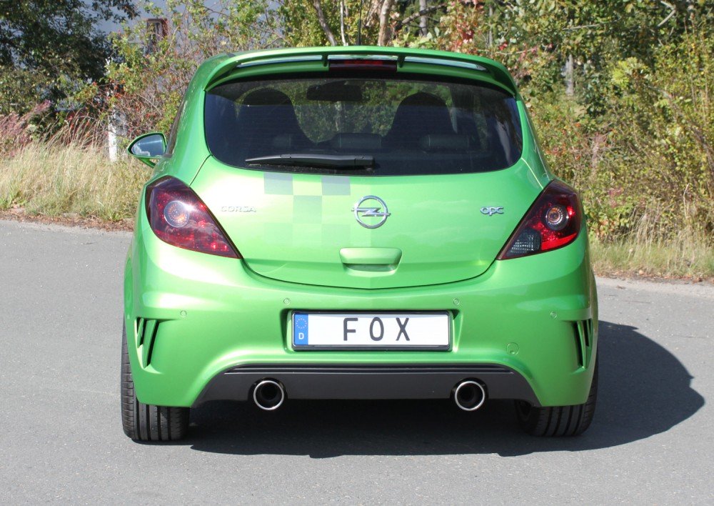 Fox Duplex Auspuff Sportauspuff Komplettanlage für Opel Corsa D NRE 1.6l 155kW