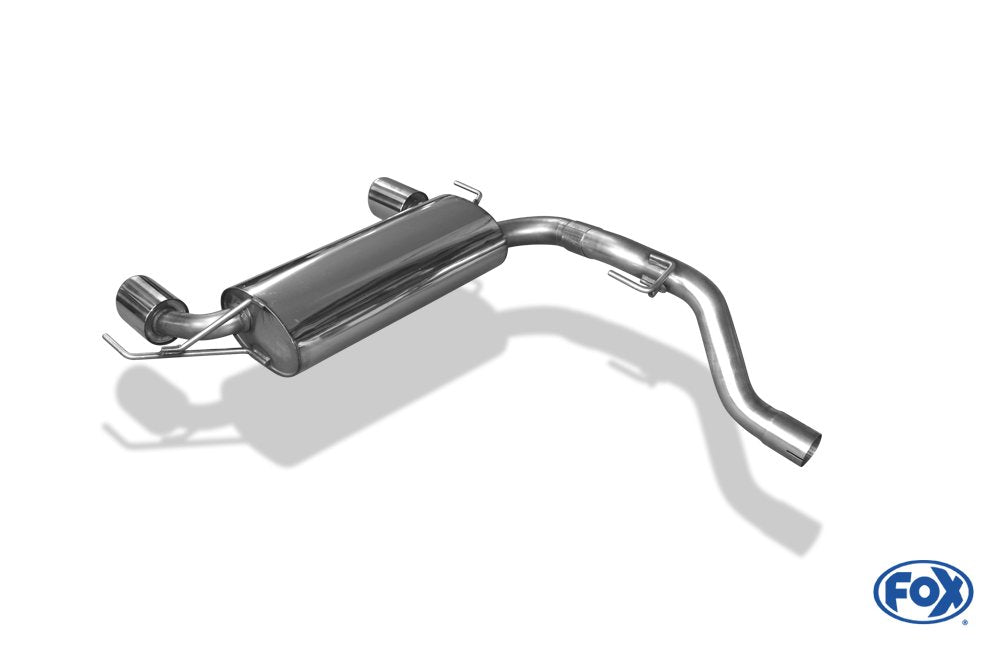 Fox Duplex Auspuff Sportauspuff Endschalldämpfer für Opel Corsa D NRE 1.6l 155kW