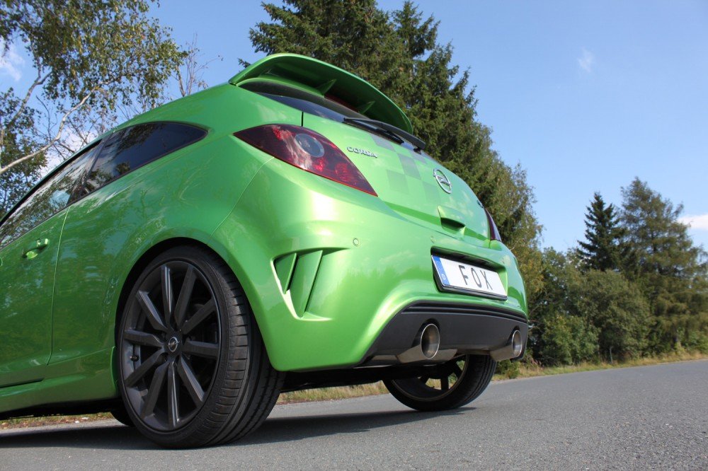Fox Duplex Auspuff Sportauspuff Komplettanlage für Opel Corsa D NRE 1.6l 155kW
