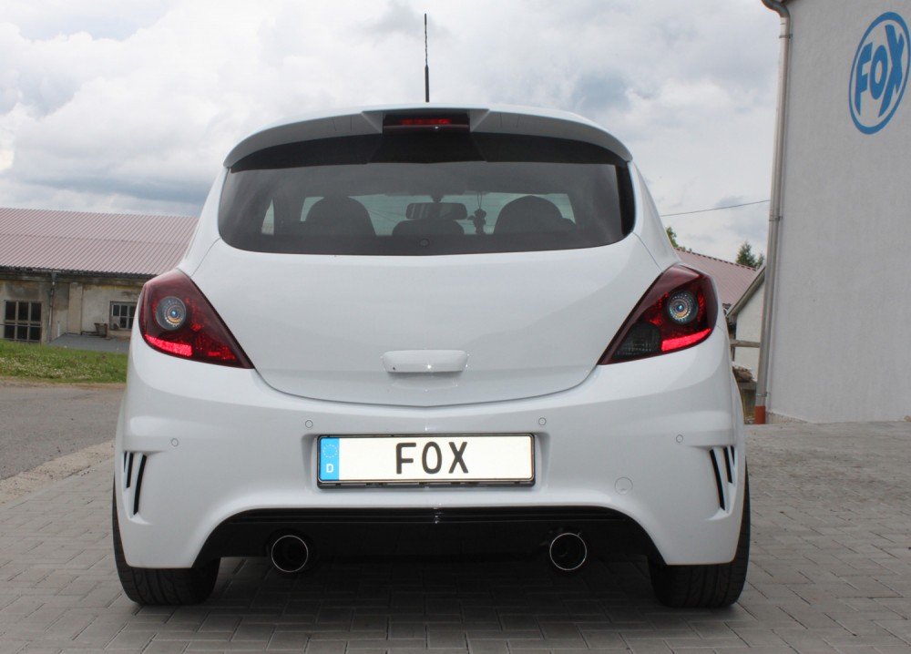 Fox Duplex Auspuff Sportauspuff Komplettanlage für Opel Corsa D NRE-Edition