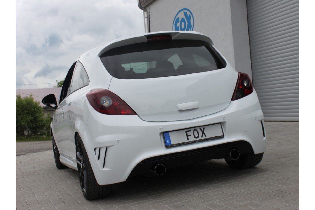 Fox Duplex Auspuff Sportauspuff Endschalldämpfer für Opel Corsa D NRE-Edition