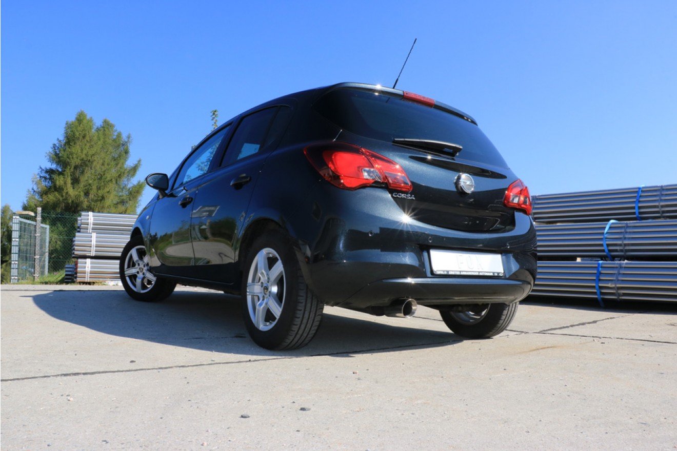 Fox Auspuff Sportauspuff Komplettanlage für Opel Corsa E 1.2l 51kW 1.4l 55/66kW