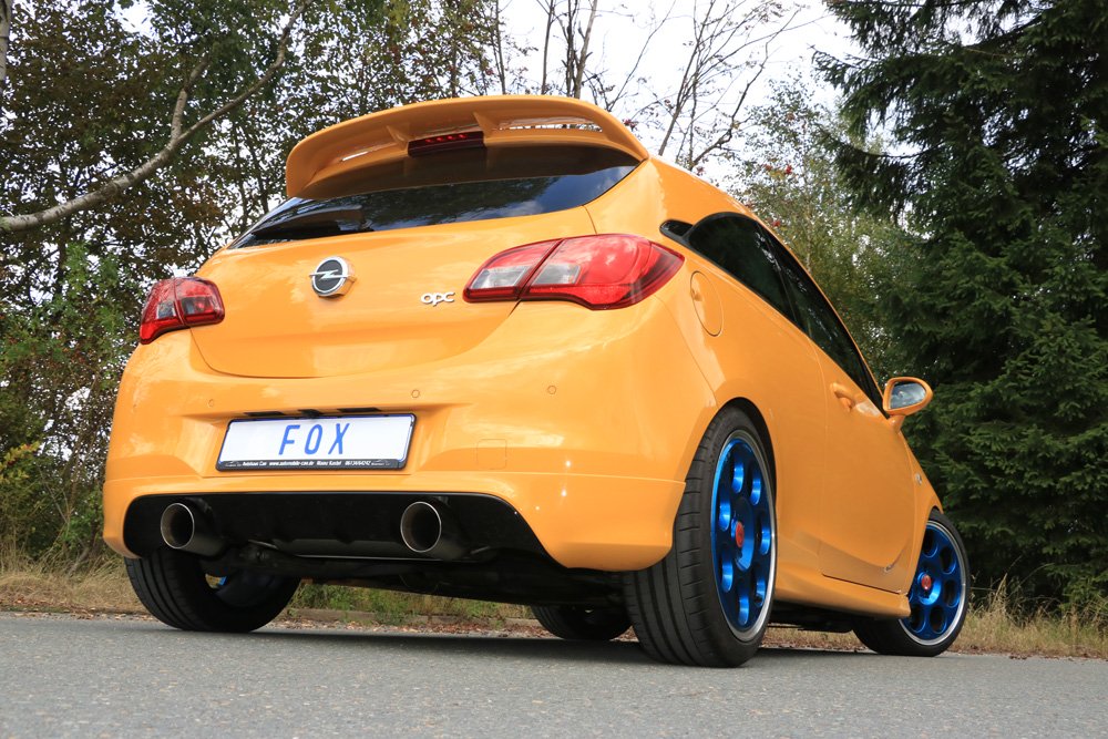 Fox Duplex Auspuff Sportauspuff Komplettanlage für Opel Corsa E OPC 1.6l 152kW