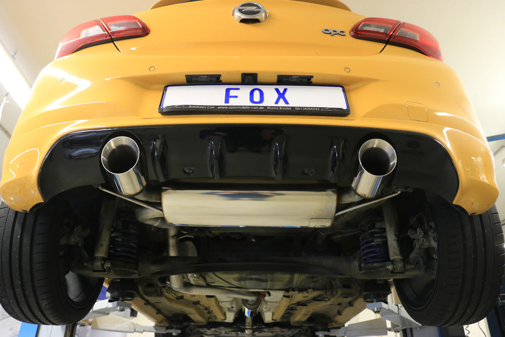 Fox Duplex Auspuff Sportauspuff Endschalldämpfer für Opel Corsa E OPC 1.6l 152kW