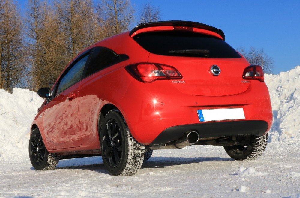 Fox Auspuff Sportauspuff Sportendschalldämpfer für Opel Corsa E 1,4l Turbo