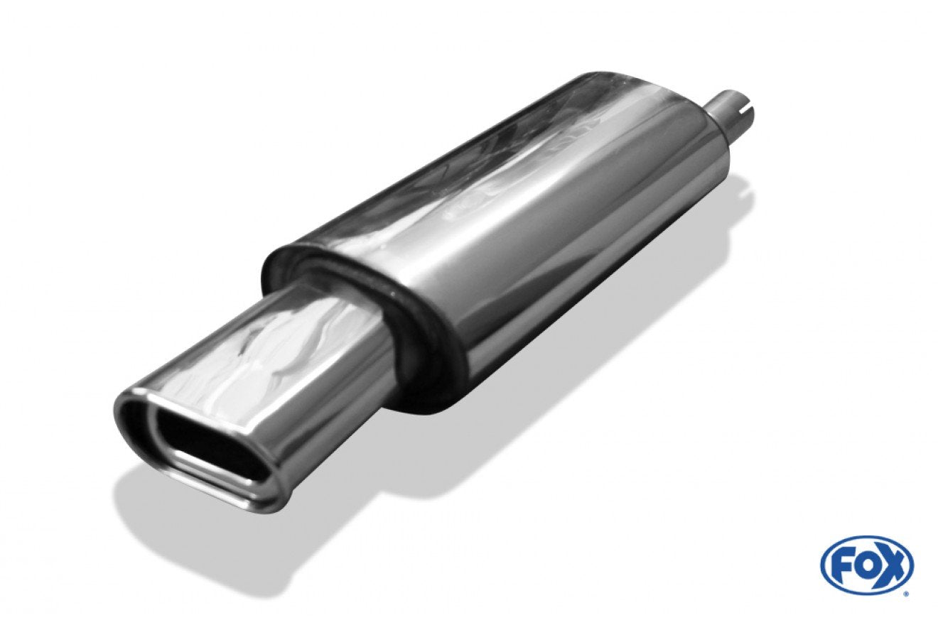 Fox Auspuff Sportauspuff Endschalldämpfer für Opel Astra F Fließheck 1 P. Aufhä.