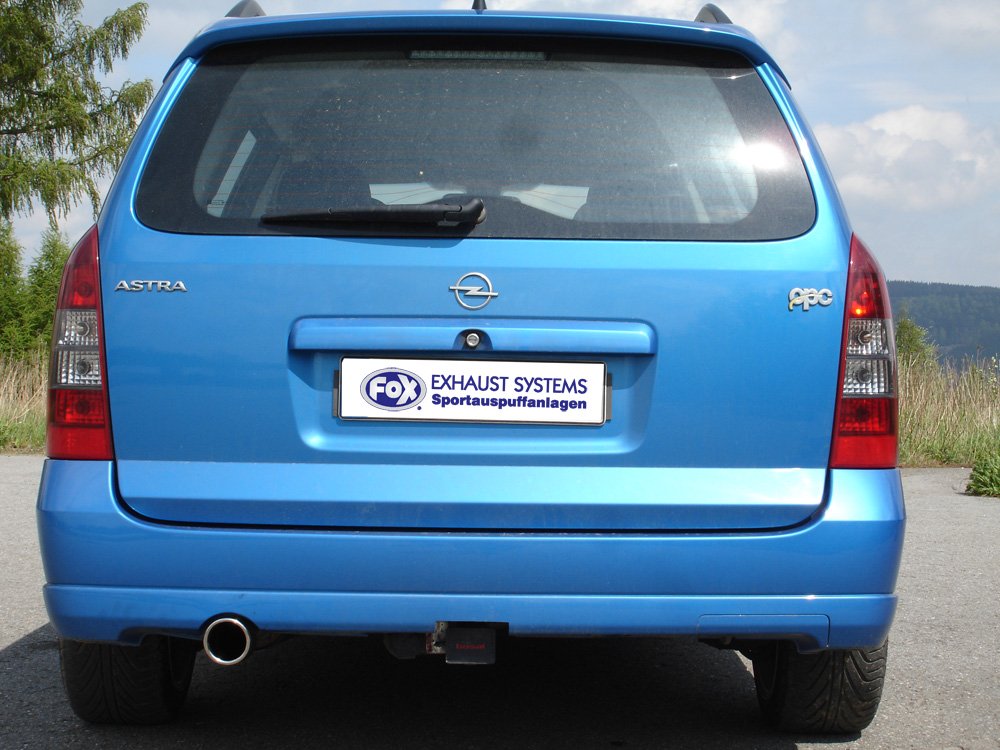 Fox Auspuff Sportauspuff Endschalldämpfer für Opel Astra G OPC Caravan 2,0