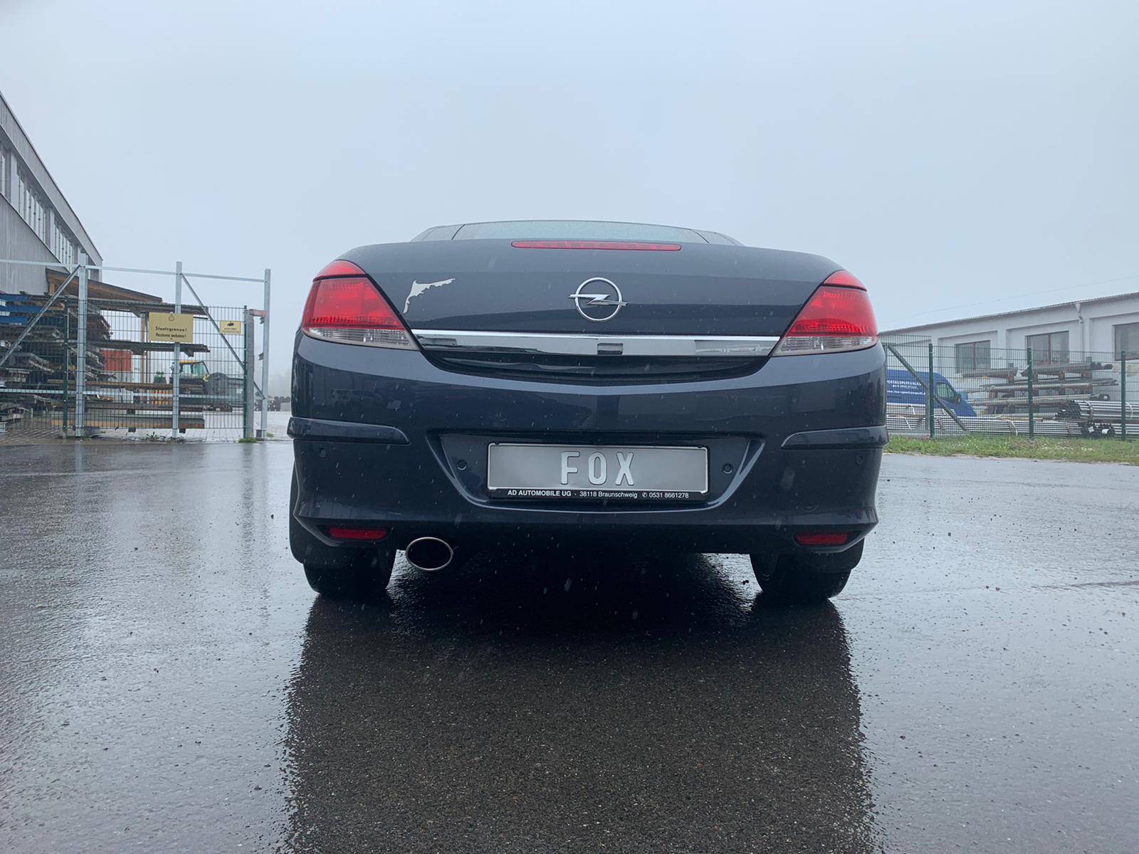 Fox Sportauspuff Komplettanlage für Opel Astra H TwinTop 1.6 1.8 1.9