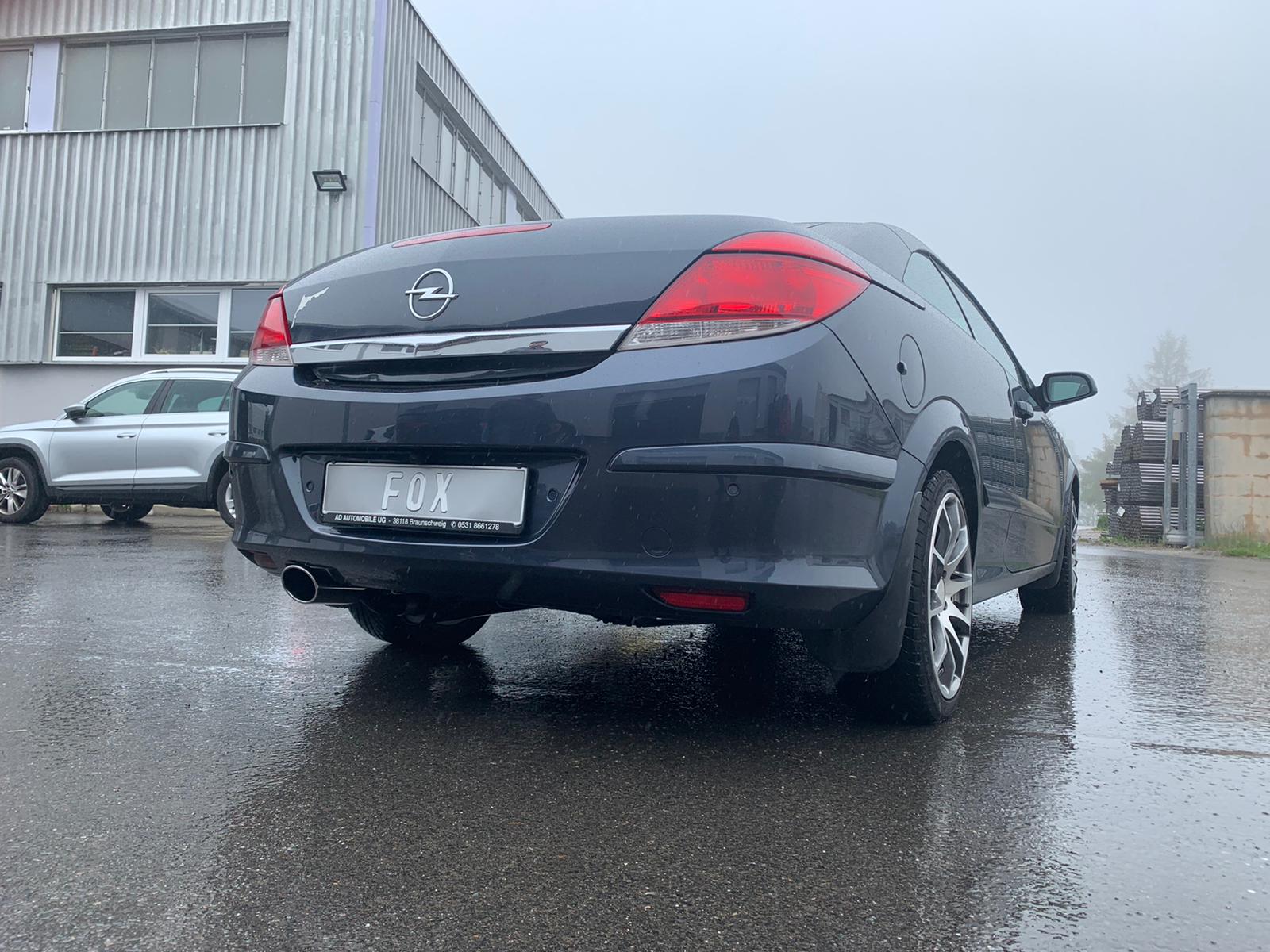 Fox Sportauspuff Komplettanlage für Opel Astra H TwinTop 1.6 1.8 1.9