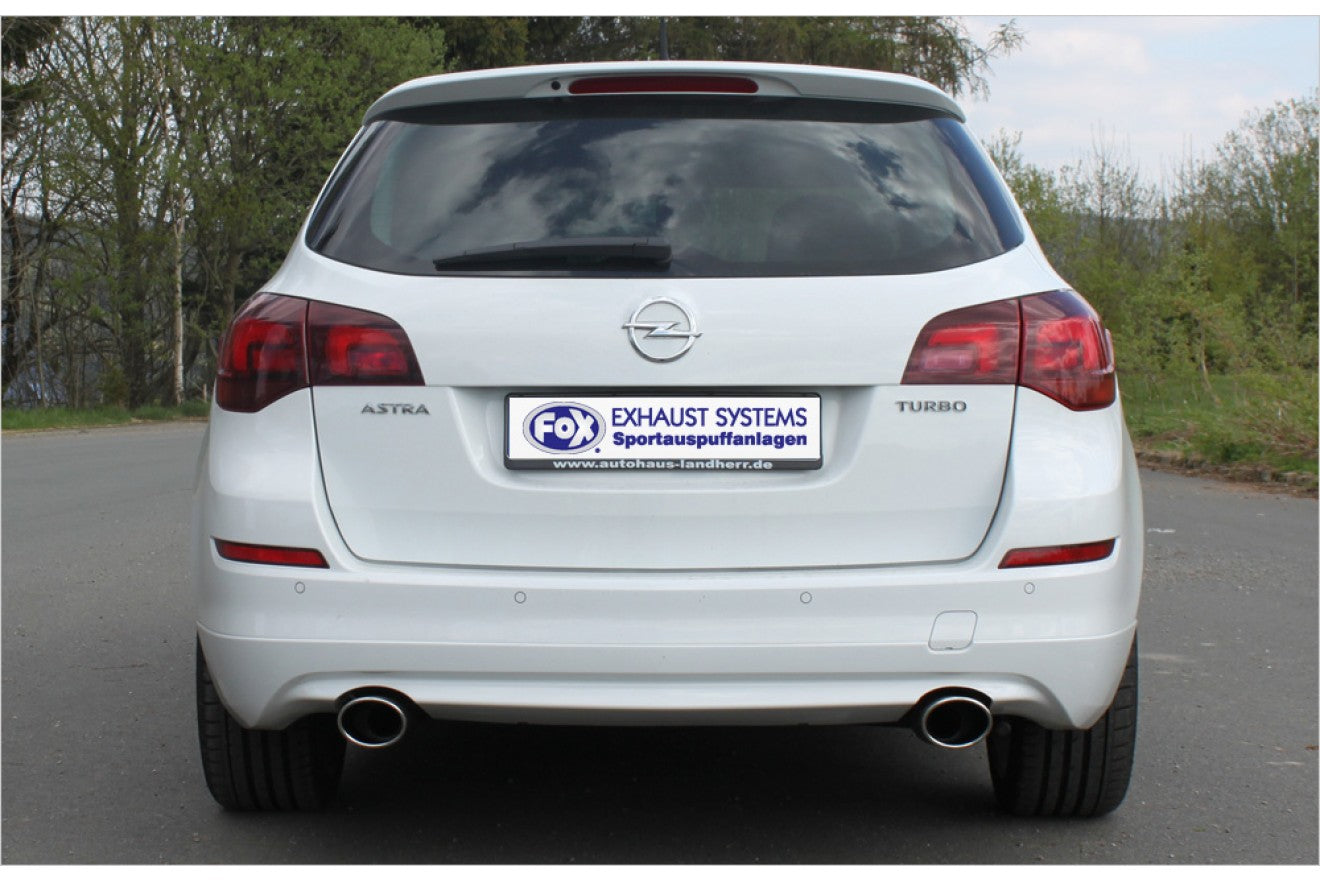 Fox Duplex Auspuff Sportauspuff Endschalldämpfer für Opel Astra J Sports Tourer