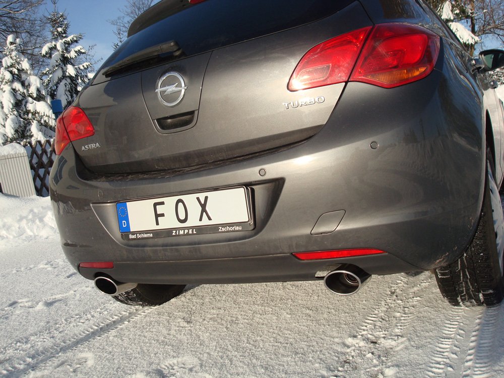 Fox Duplex Auspuff Sportauspuff Sportendschalldämpfer für Opel Astra J Limo 1.4l