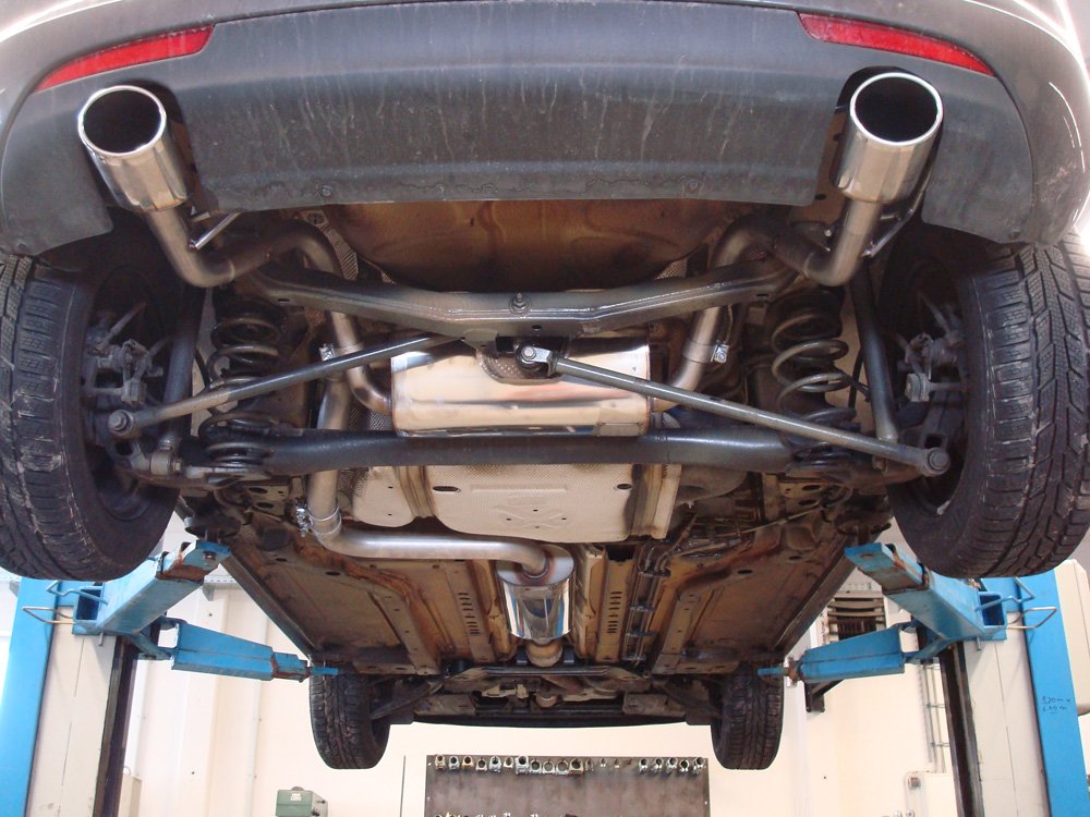 Fox Duplex Auspuff Sportauspuff Komplettanlage für Opel Astra J 1,4l Turbo
