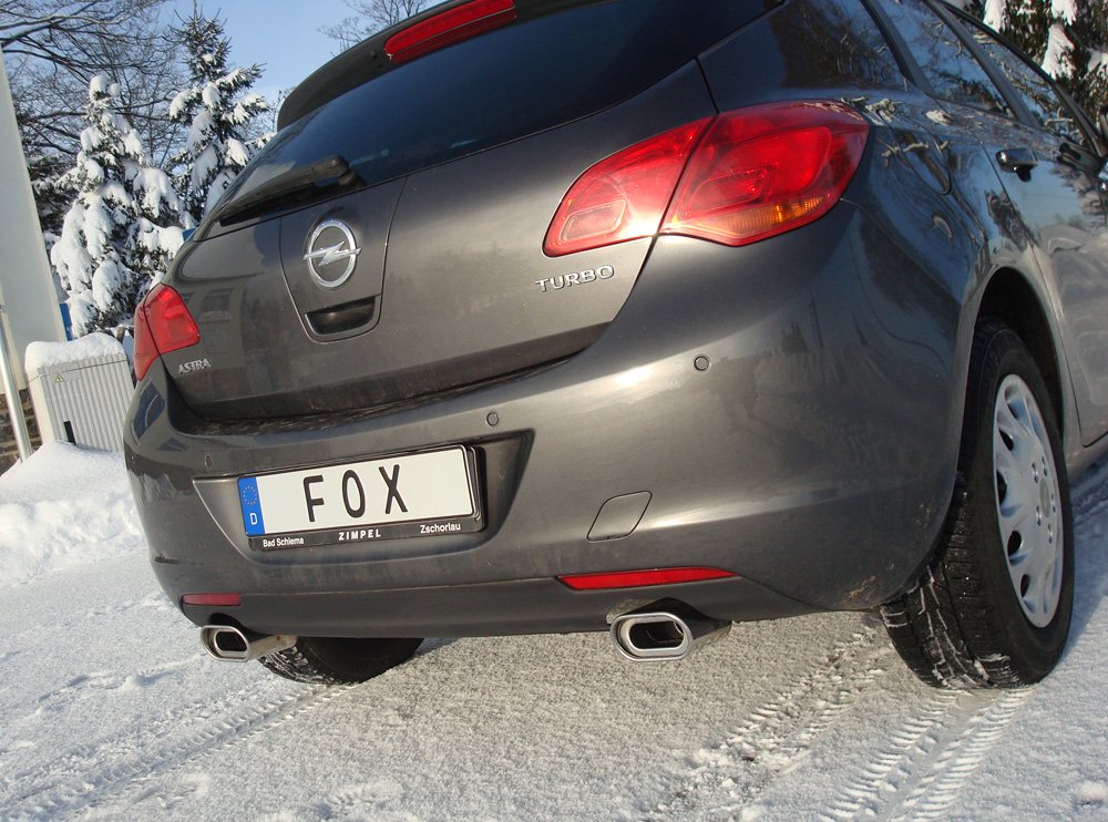 Fox Duplex Auspuff Sportauspuff Komplettanlage für Opel Astra J 1,4l Turbo