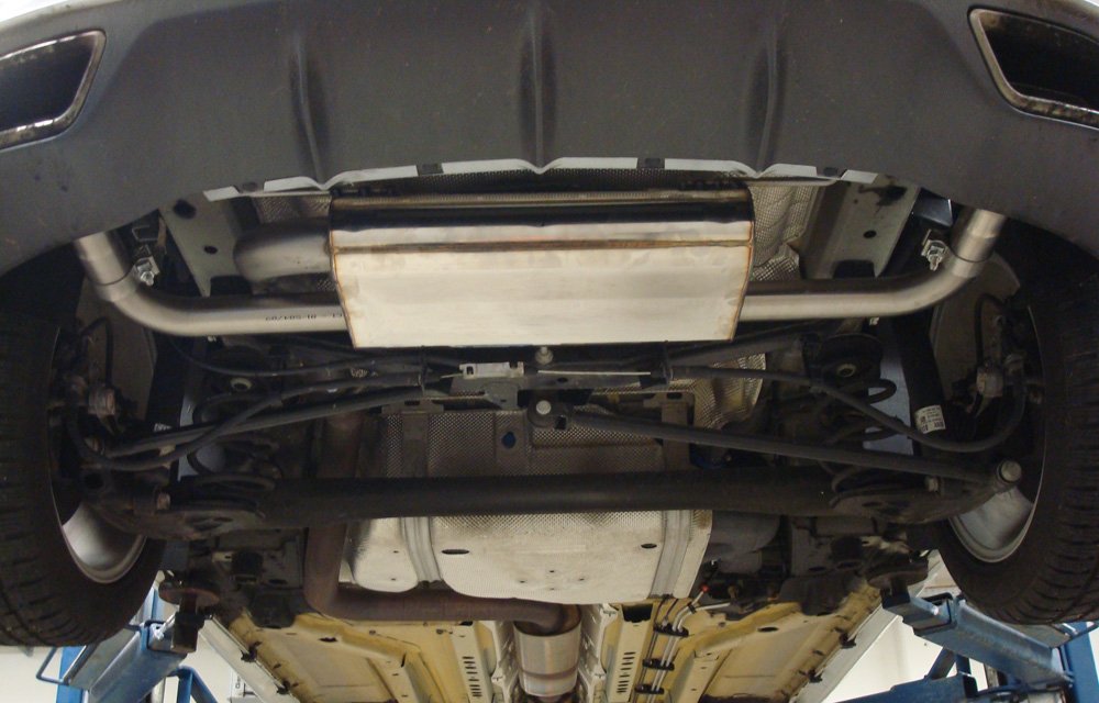 Fox Duplex Auspuff Sportauspuff Komplettanlage für Opel Astra J OPC 2,0l Turbo