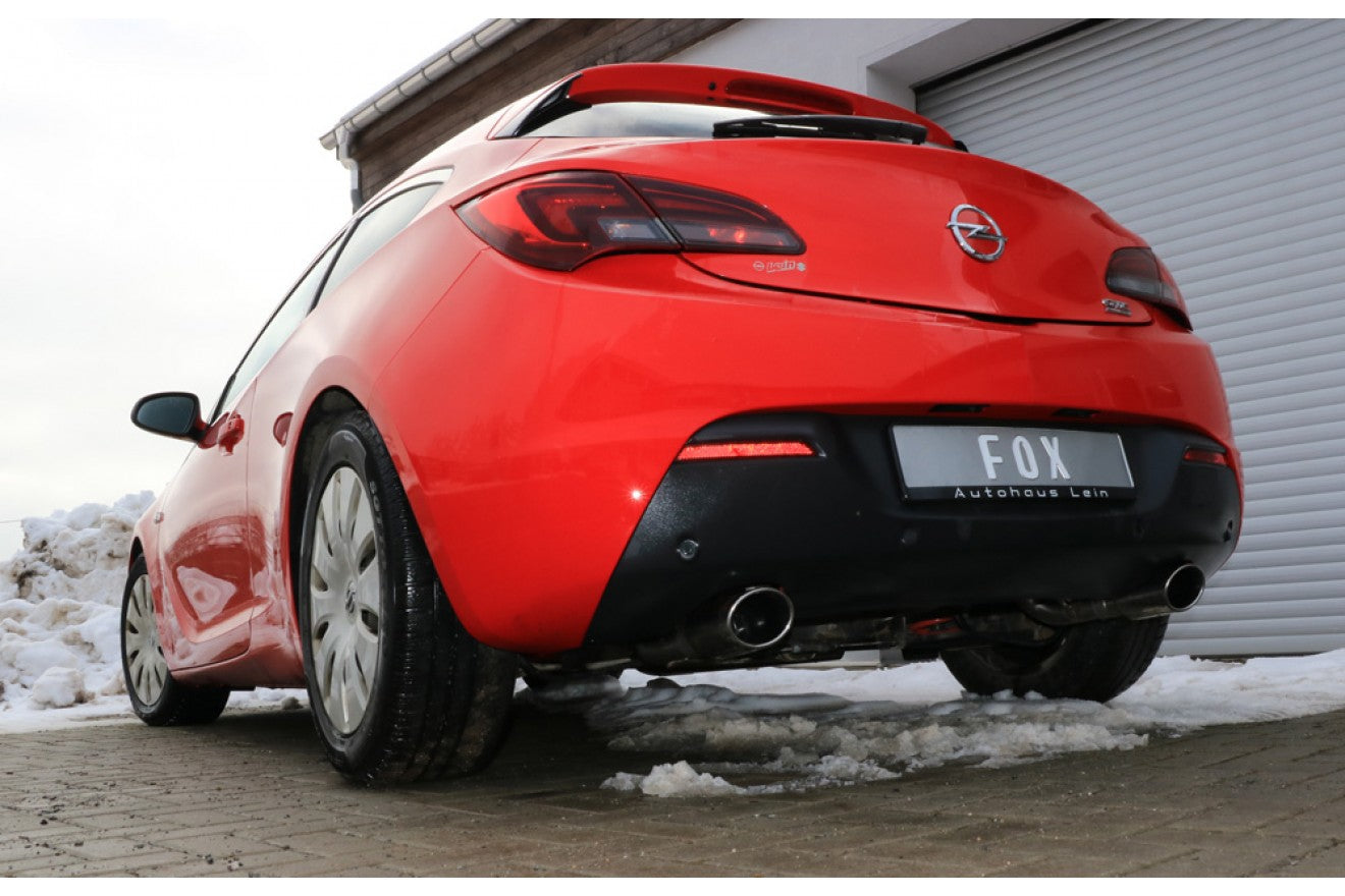 Fox Duplex Auspuff Sportauspuff Endschalldämpfer für Opel Astra J GTC 1,6l