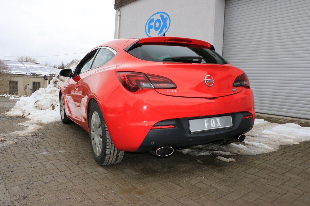 Fox Duplex Auspuff Sportauspuff Komplettanlage für Opel Astra J GTC 1,4l Turbo