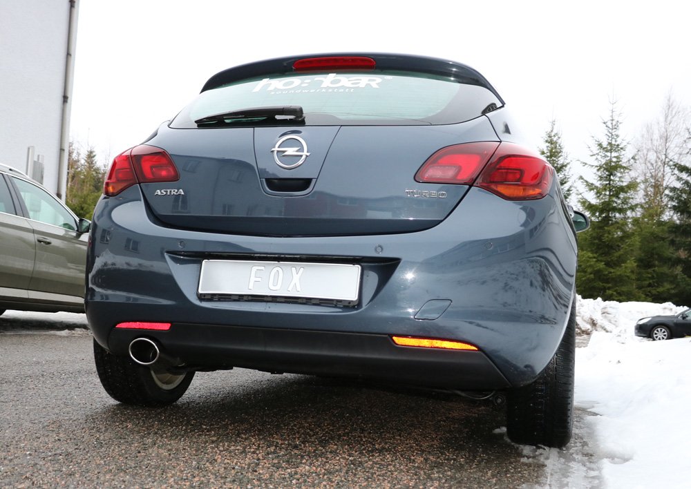 Fox Auspuff Sportauspuff Endschalldämpfer für Opel Astra J Limo 1,6l