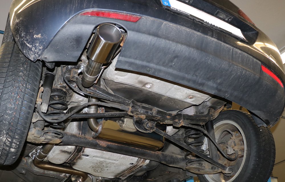 Fox Auspuff Sportauspuff Endschalldämpfer für Opel Astra J Limo 1,6l