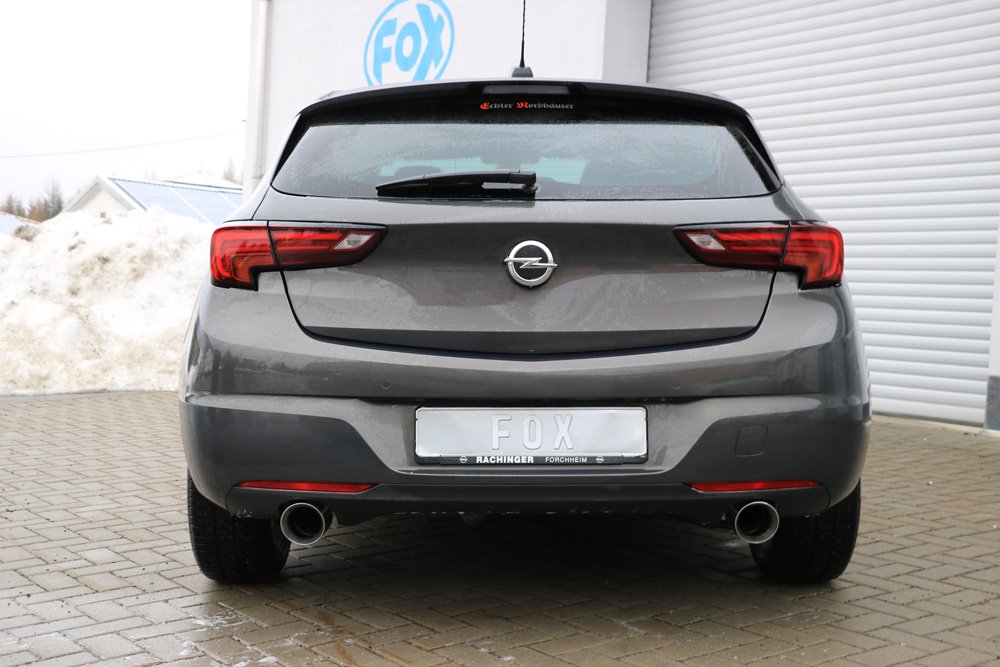 Fox Duplex Auspuff Sportauspuff Komplettanlage für Opel Astra K 1.6l Turbo 147kW