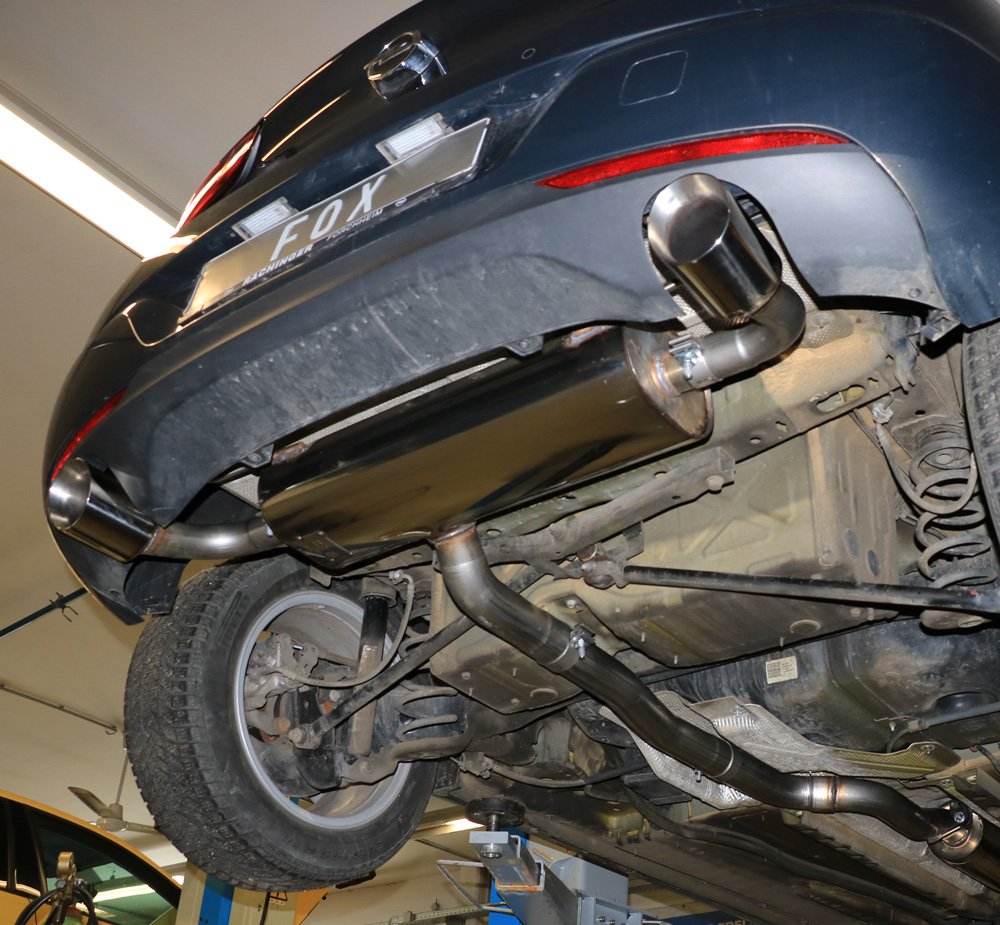 Fox Duplex Auspuff Sportauspuff Endschalldämpfer für Opel Astra K 1,6l Turbo
