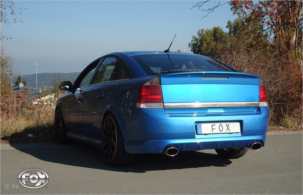 Fox Duplex Auspuff Sportauspuff Komplettanlage für Opel Vectra C OPC Limo 2.8