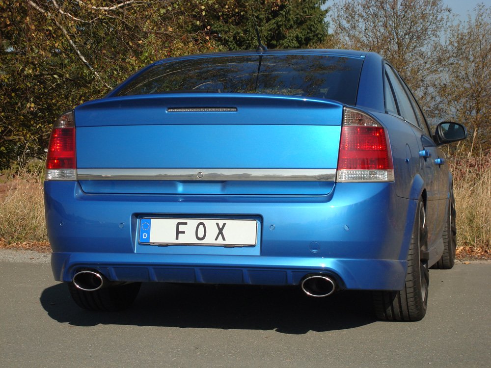 Fox Duplex Auspuff Sportauspuff Komplettanlage für Opel Vectra C OPC Limo 2.8