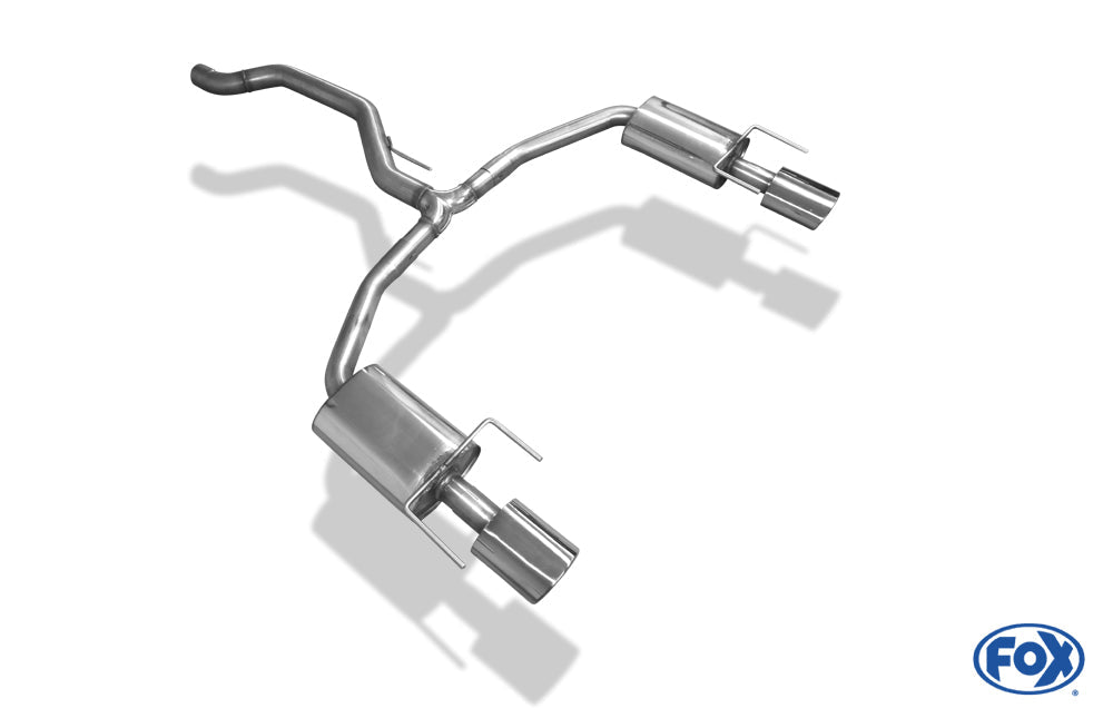 Fox Duplex Auspuff Sportauspuff Komplettanlage für Opel Vectra C OPC Limo 2.8