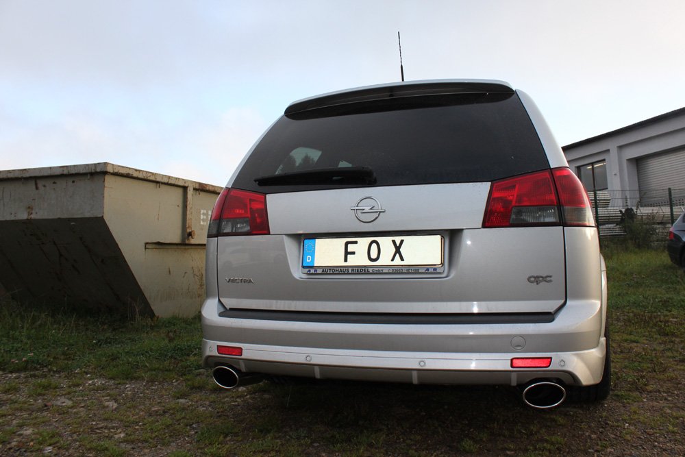 Fox Duplex Auspuff Sportauspuff Komplettanlage für Opel Vectra C OPC Caravan 2.8