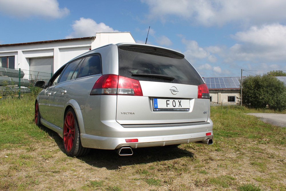 Fox Duplex Auspuff Sportauspuff Komplettanlage für Opel Vectra C OPC Caravan 2.8