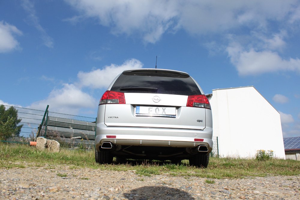 Fox Duplex Auspuff Sportauspuff Komplettanlage für Opel Vectra C OPC Caravan 2.8