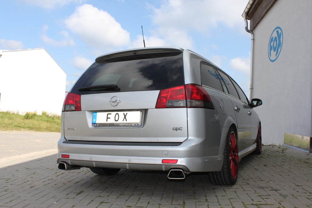 Fox Duplex Auspuff Sportauspuff Komplettanlage für Opel Vectra C OPC Caravan 2.8