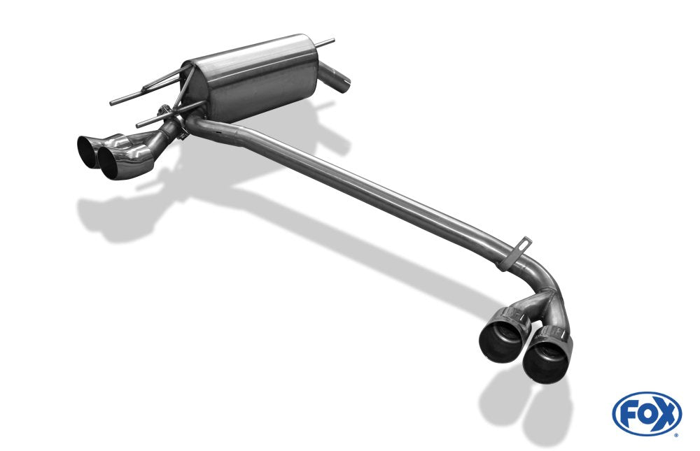 Fox Duplex Auspuff Sportauspuff Endschalldämpfer für Opel Calibra A 2,0l 16V