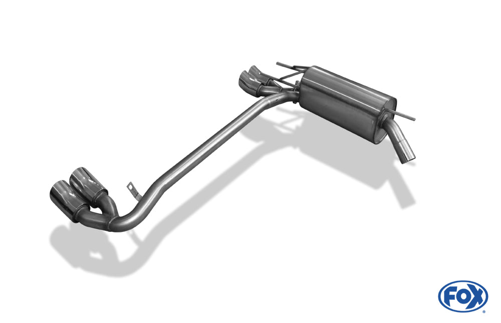 Fox Duplex Auspuff Sportauspuff Endschalldämpfer für Opel Calibra A 2,0l 16V