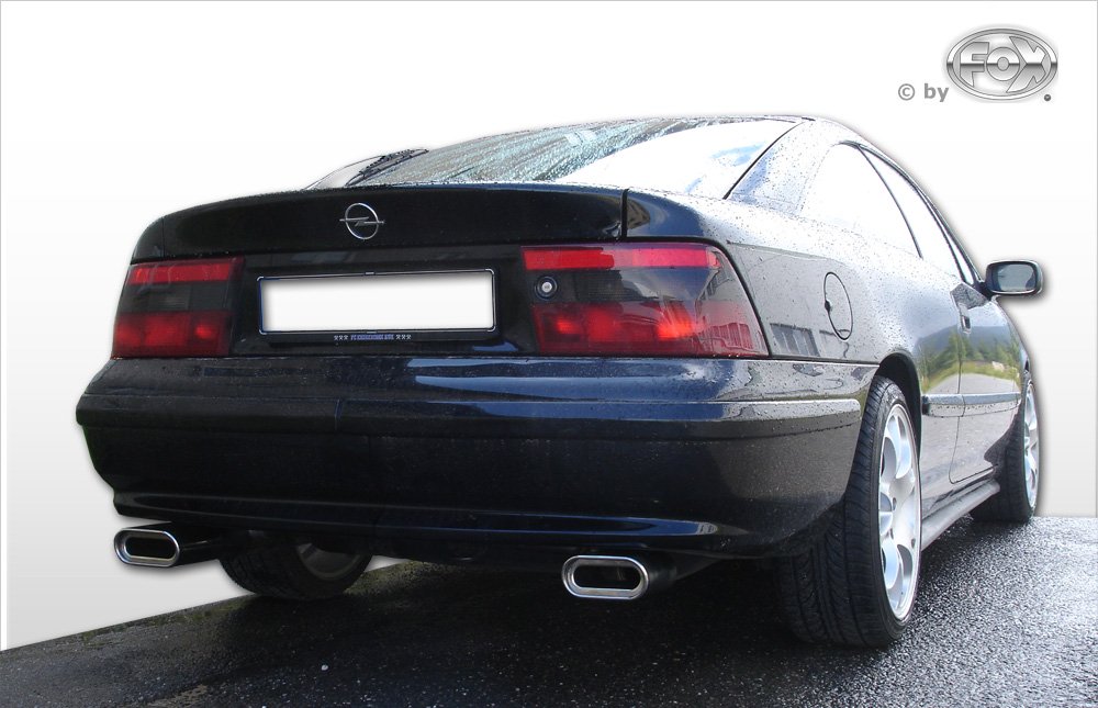 Fox Duplex Auspuff Sportauspuff Endschalldämpfer für Opel Calibra A 2.5l V6