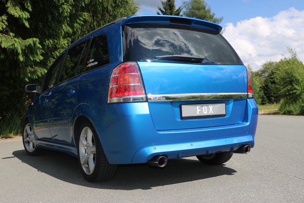 Fox Duplex Auspuff Sportauspuff Komplettanlage für Opel Zafira B OPC 2,0l