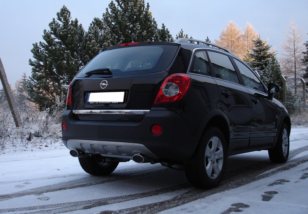 Fox Duplex Auspuff Sportauspuff Endschalldämpfer für Opel Antara 2.0l CDTI 110kW