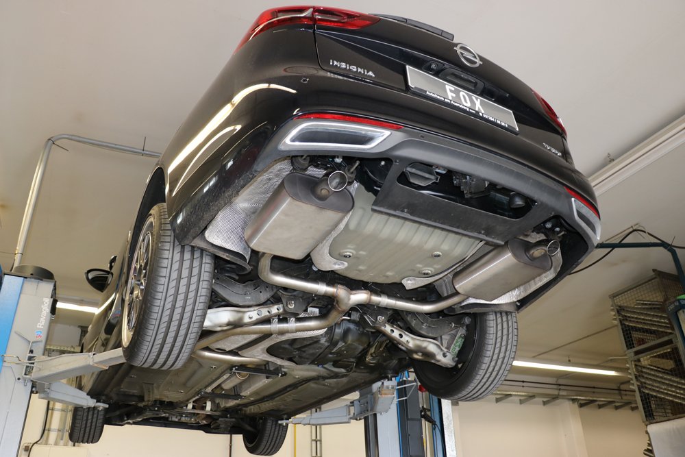 Fox Duplex Sportauspuff Sportendschalldämpfer für Opel Insignia B Tourer 1,6l