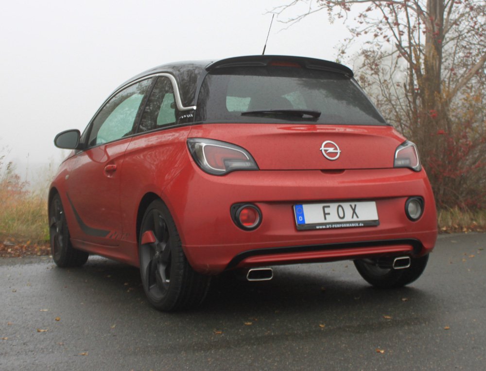 Fox Duplex Auspuff Sportauspuff Komplettanlage für Opel Adam 1,2 51/69kW 1,4