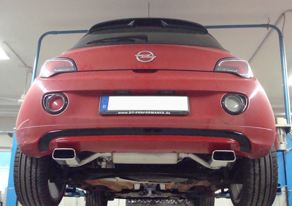 Fox Duplex Auspuff Sportauspuff Endschalldämpfer für Opel Adam 1.2l 51/69kW 1.4