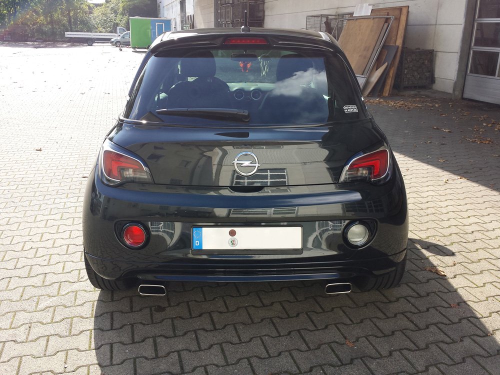Fox Duplex Auspuff Sportauspuff Endschalldämpfer für Opel Adam 1.2l 51/69kW 1.4