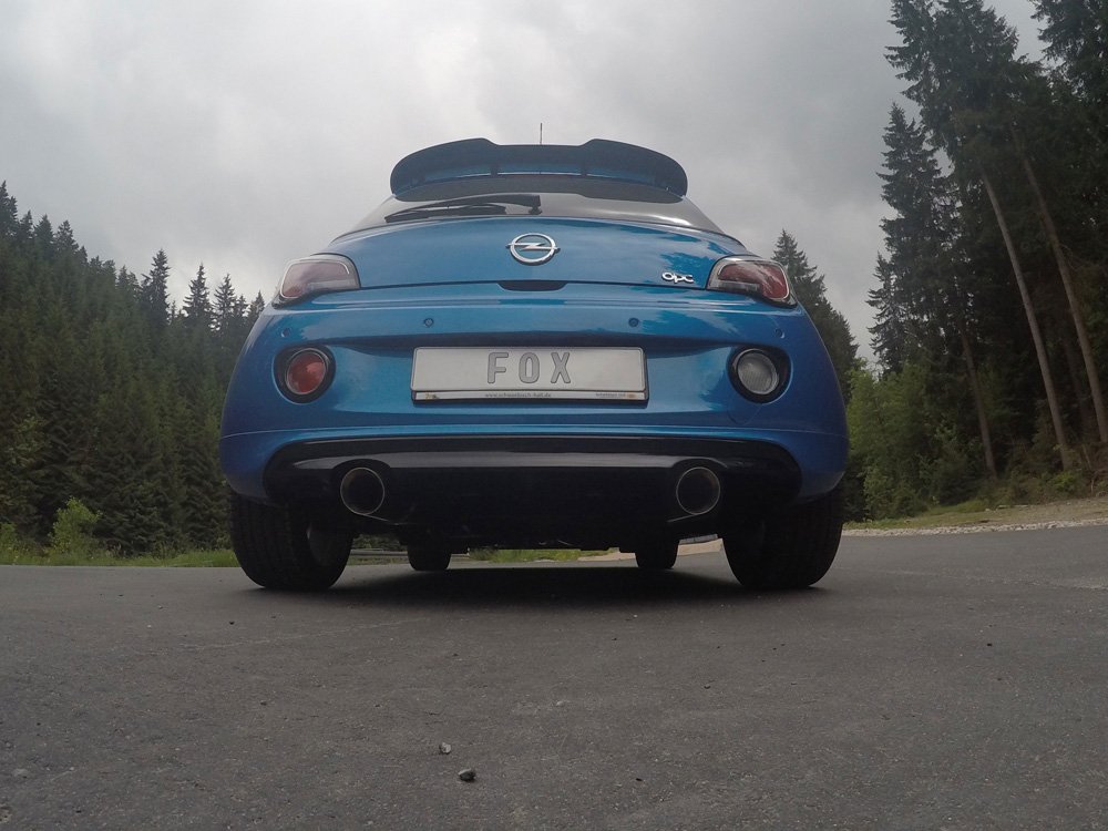 Fox Duplex Auspuff Sportauspuff Endschalldämpfer für Opel Adam S 1.4l 110kW
