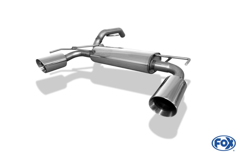 Fox Duplex Auspuff Sportauspuff Endschalldämpfer für Opel Adam S 1.4l 110kW