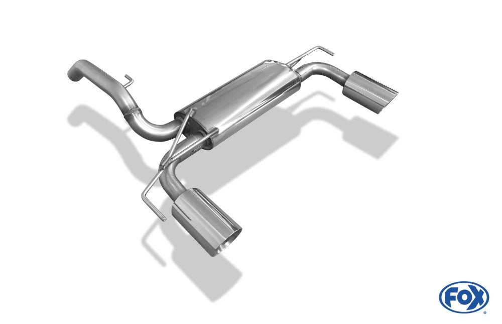Fox Duplex Auspuff Sportauspuff Endschalldämpfer für Opel Adam S 1.4l 110kW